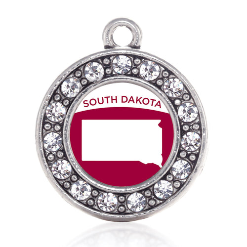 South Dakota Outline Circle Charm