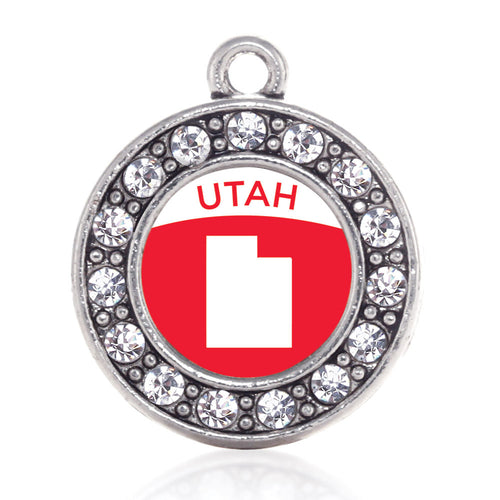 Utah Outline Circle Charm