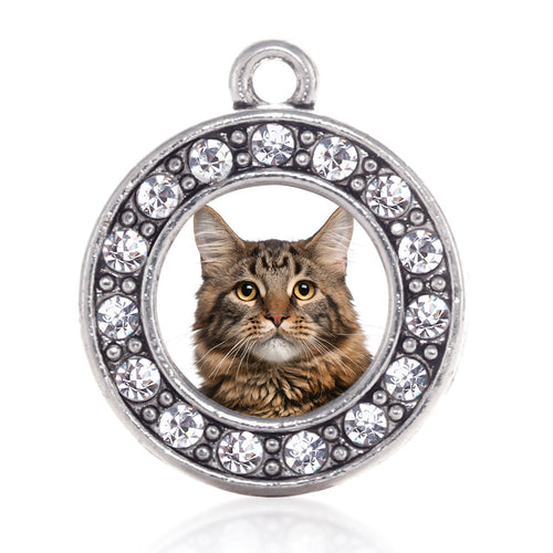 Maine Coon Cat Circle Charm