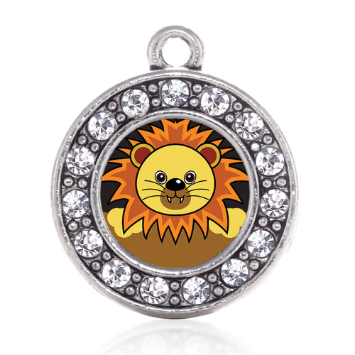 Peeking Lion Circle Charm