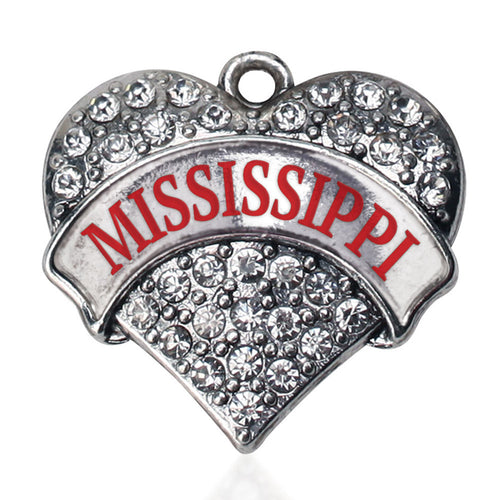 Mississippi Pave Heart Charm