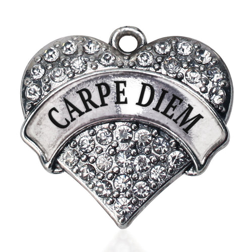 Carpe Diem Pave Heart Charm