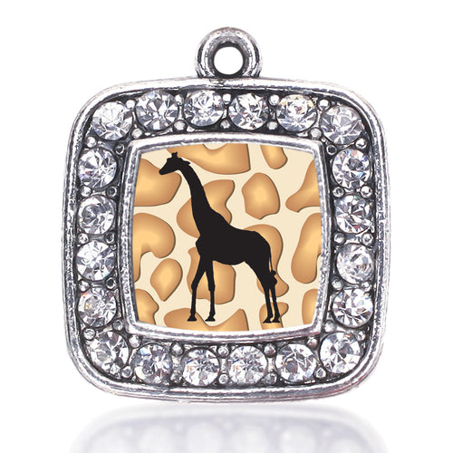 Giraffe Silhouette Square Charm