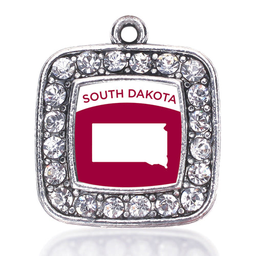 South Dakota Outline Square Charm