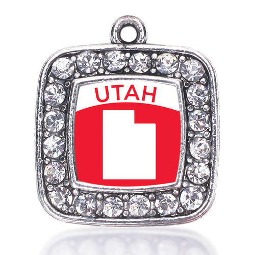 Utah Outline Square Charm