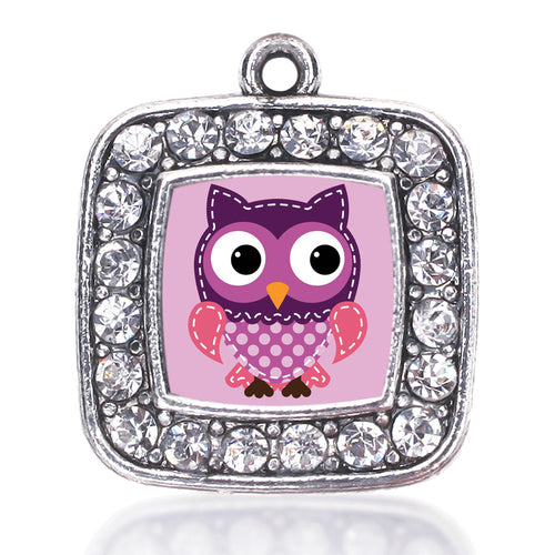 Cute Owl Square Charm