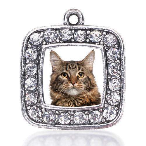 Maine Coon Cat Square Charm