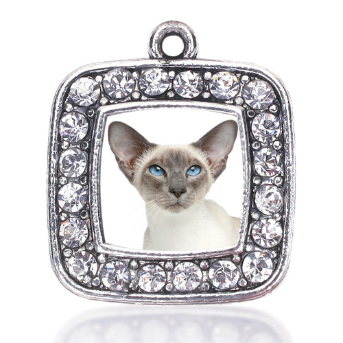 Oriental Cat Square Charm