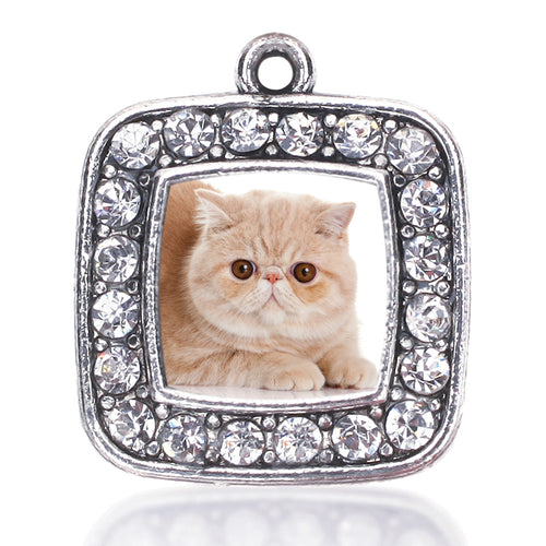 Persian Cat Square Charm