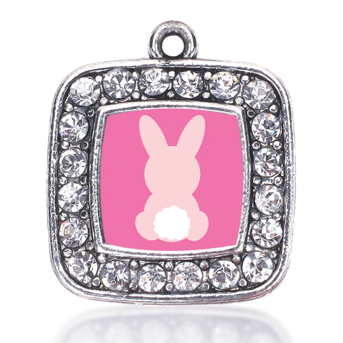 Bunny Tail  Square Charm